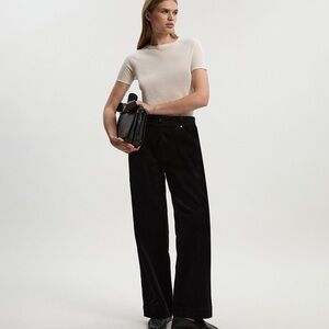 KAREN MILLEN | black wide leg corduroy